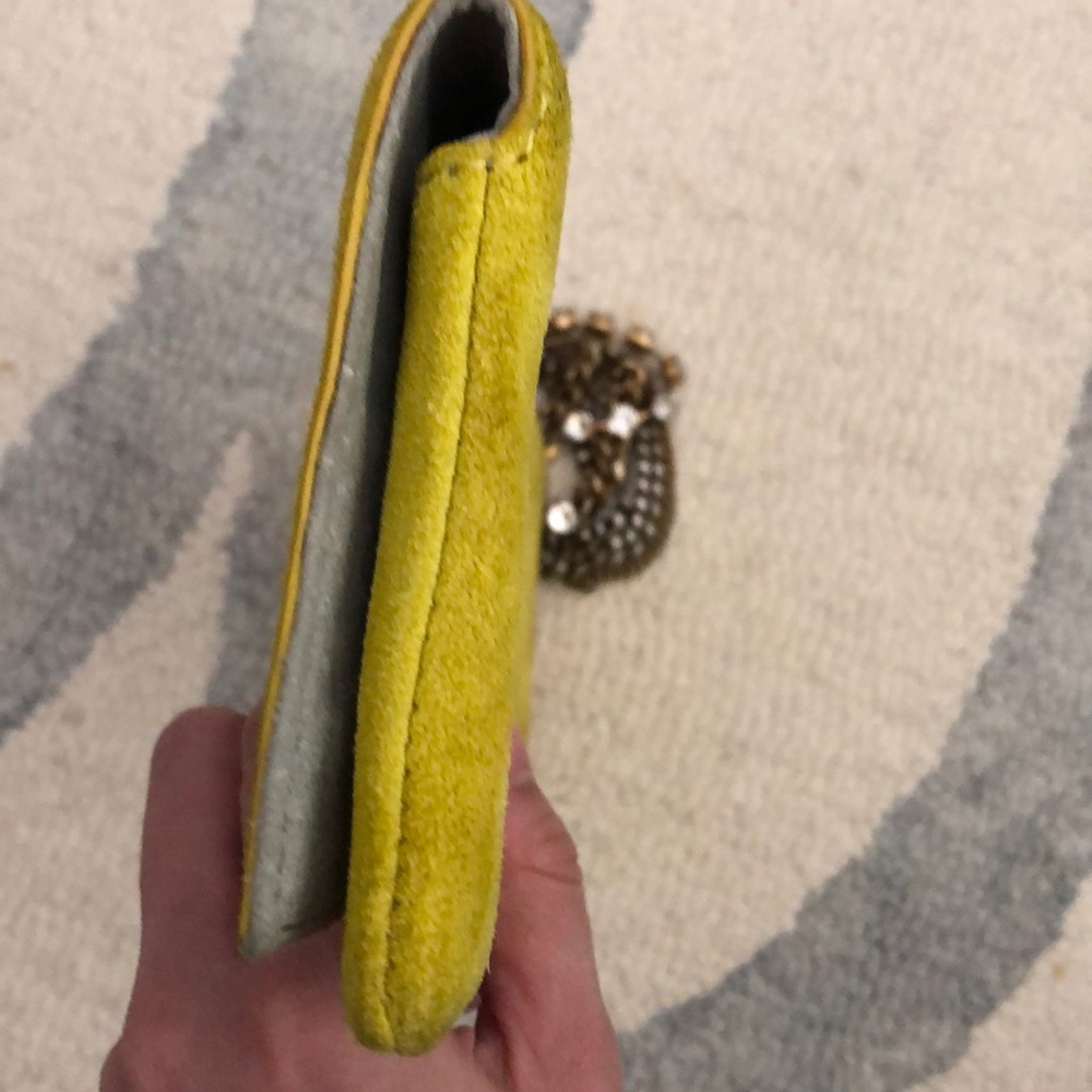 Club Monaco lime suede bracelet wristlet clutch - Picture 6 of 9